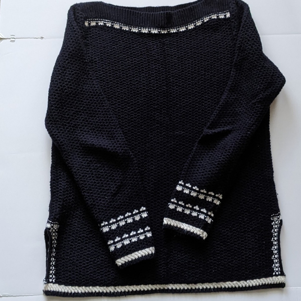 Navy Blue boat neckline sweater by Loft